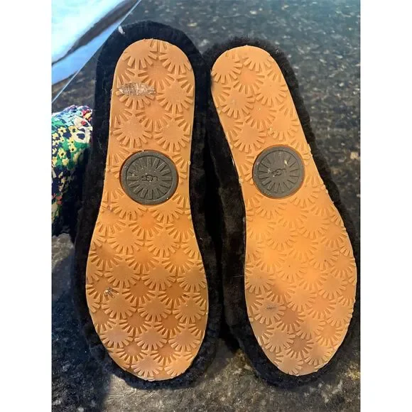 UGG Women's Fluff Yeah Slide Slipper Black Size 9 Open Toe Casual - Picture 5 of 6